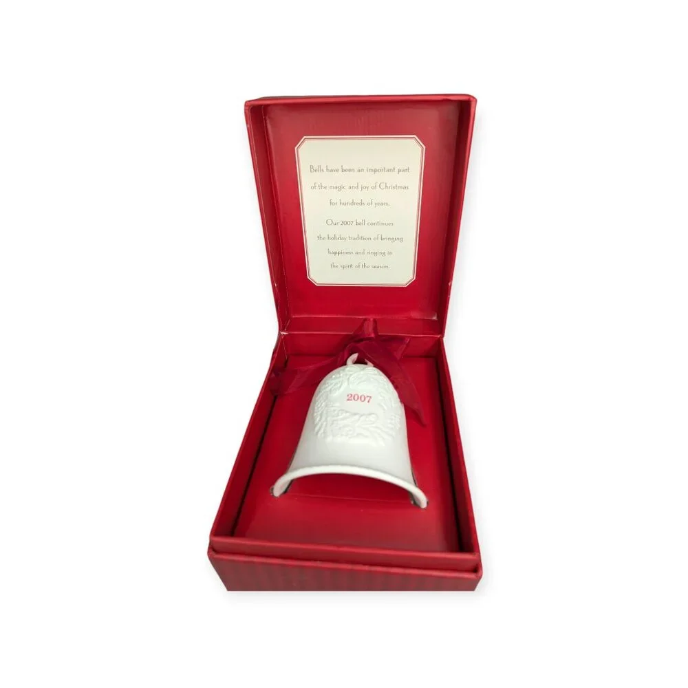 Hallmark Christmas White Porcelain Bell 4
